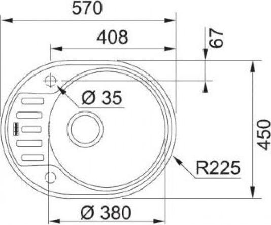 Кухонная мойка 57 см Franke Polar PXL 611-57 101.0443.085, нержавеющая сталь