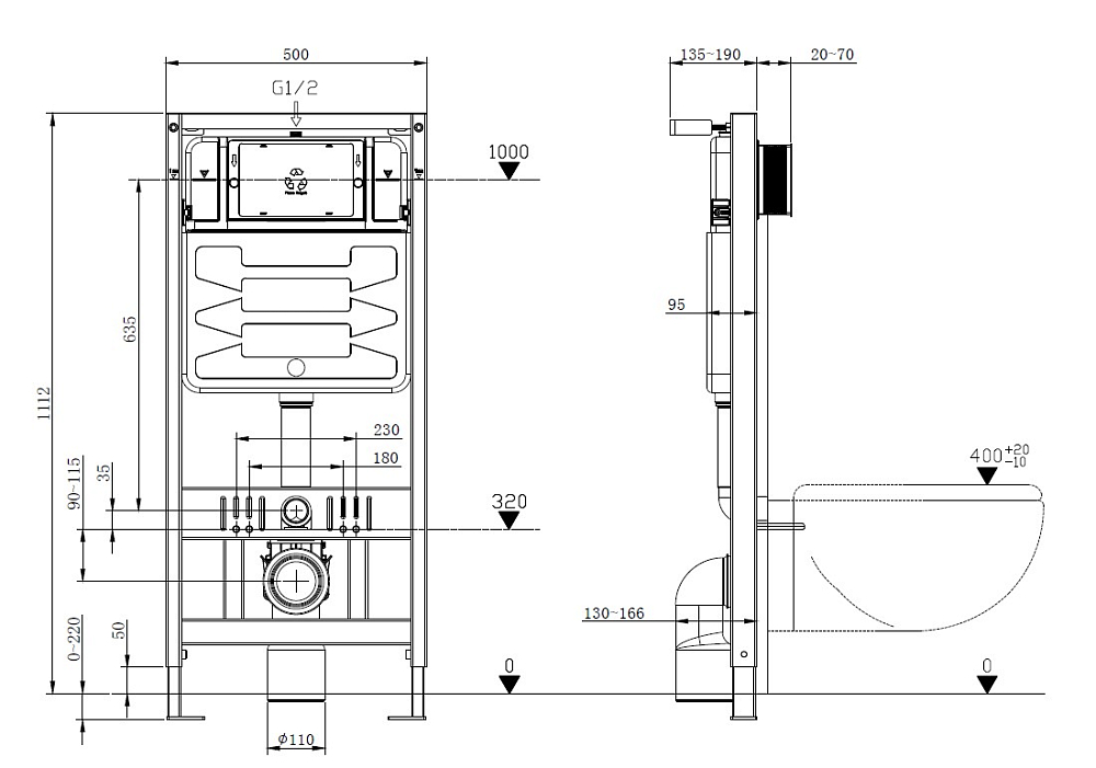 Инсталляция для унитаза Allen Brau Pneumatic Pro 9.11101.20