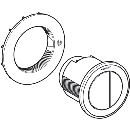 Кнопка смыва для унитаза Geberit 116.057.SN.1, сталь