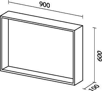 Зеркало Sanvit Контур Glass 90