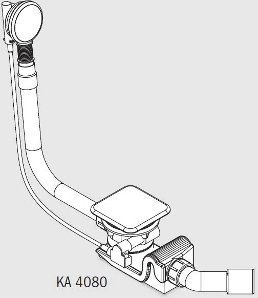 Слив-перелив для ванны Kaldewei KA 4080 687772000001, белый