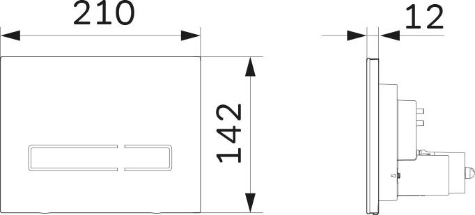 Клавиша смыва AM.PM Touch Pro I0450A38, черный