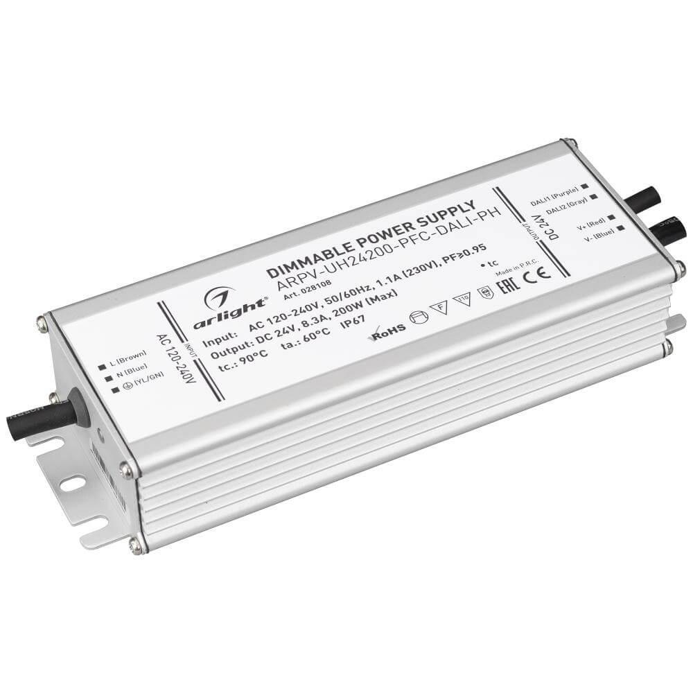 Блок питания Arlight ARPV-UH24200-PFC-Dali-PH 24V 200W IP67 8,3A 028108