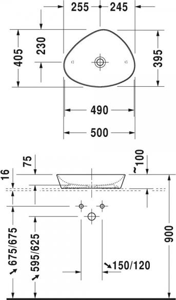 Раковина 50 см Duravit Cape Cod 2339500000