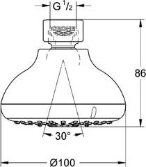 Верхний душ Grohe New Tempesta 100 27606000