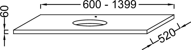 Столешница для раковины 100 см Jacob Delafon Parallel EB56-1000-N18 белый блестящий