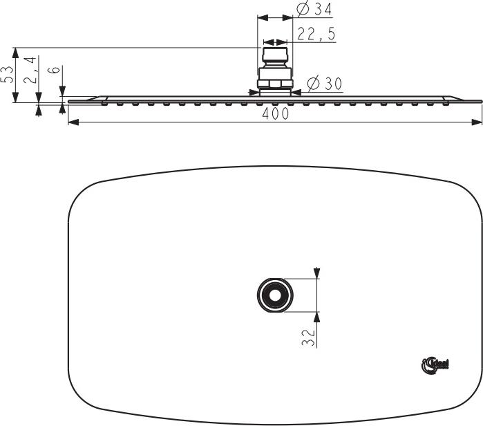 Верхний душ Ideal Standard IdealRain Luxe B0391MY, хром