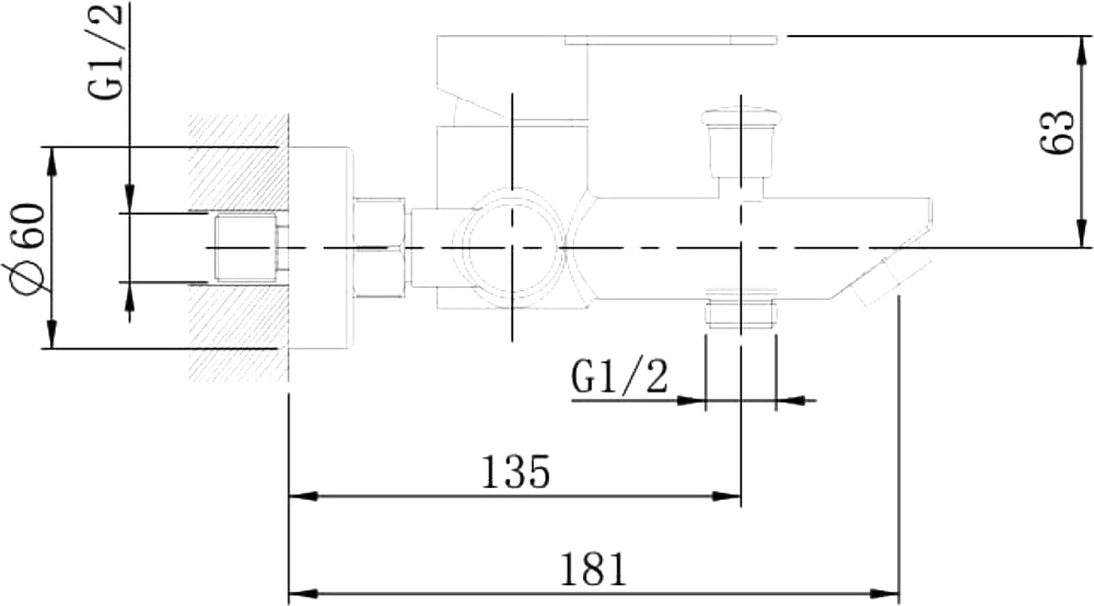 Смеситель для ванны с душем STWORKI Тронхейм TR-08ni никель