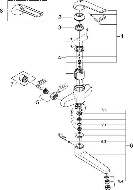 Смеситель для раковины Grohe Euroeco Special 32772000