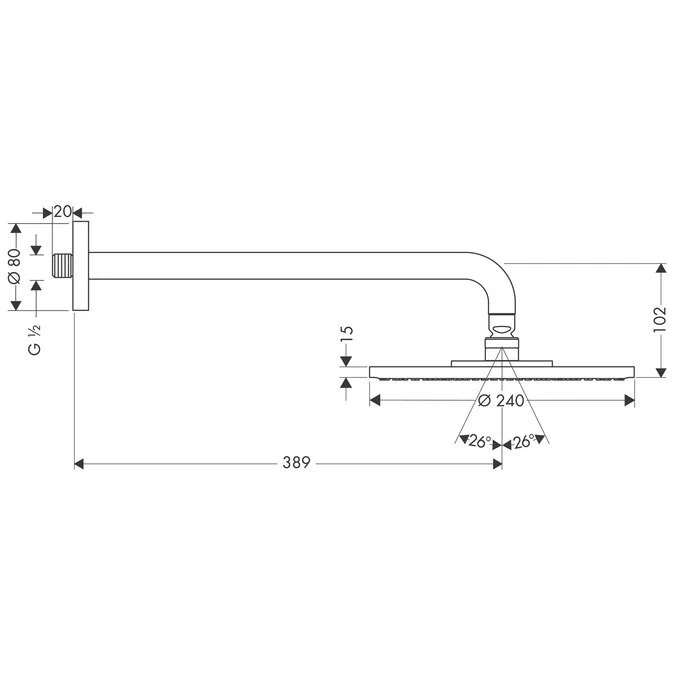 Душ верхний Hansgrohe Raindance 27461000 хром