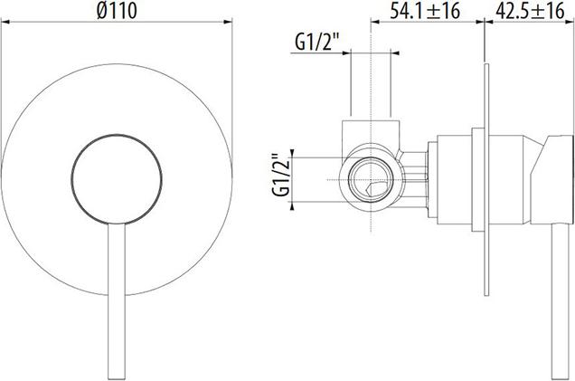 Смеситель для душа Gattoni Circle Two 9130/91BO белый матовый