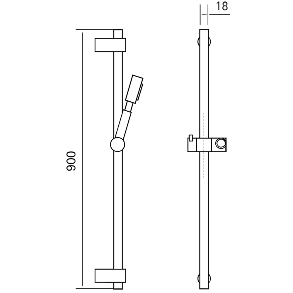 Душевой гарнитур Huber Lynox SS010630D1 серый