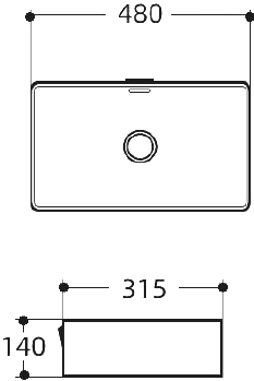 Раковина накладная Aquanet PERFECT-2-MB, черный матовый