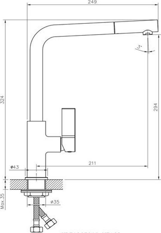 Комплект кухонная мойка Granula Standart ST-7602 белый + смеситель Granula GR-2502 арктик