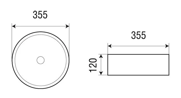 Раковина накладная Azario AZ-3134-MW белый