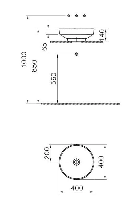 Раковина накладная VitrA Water Jewels 4334B071-0016 серый