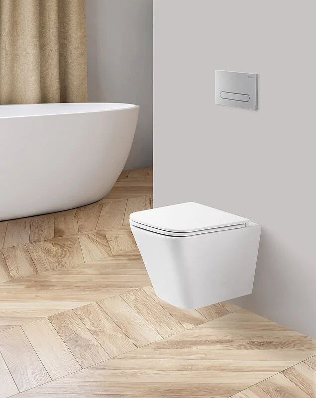 Подвесной унитаз BelBagno Ardente-R BB520CHR/BB2322SC, сиденье микролифт, безободковый, белый