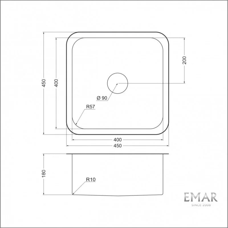 Кухонная мойка Emar Best EMB-127A PVD Nano Dark черный