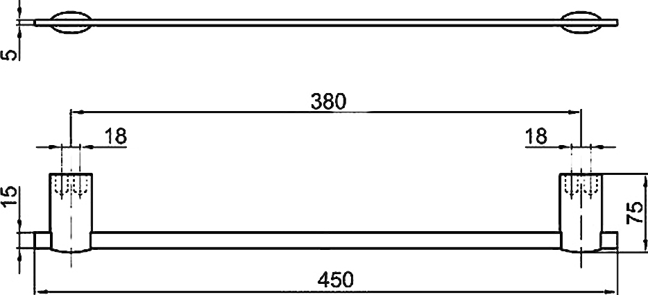 Полотенцедержатель Webert Aria AI500501015 45 см