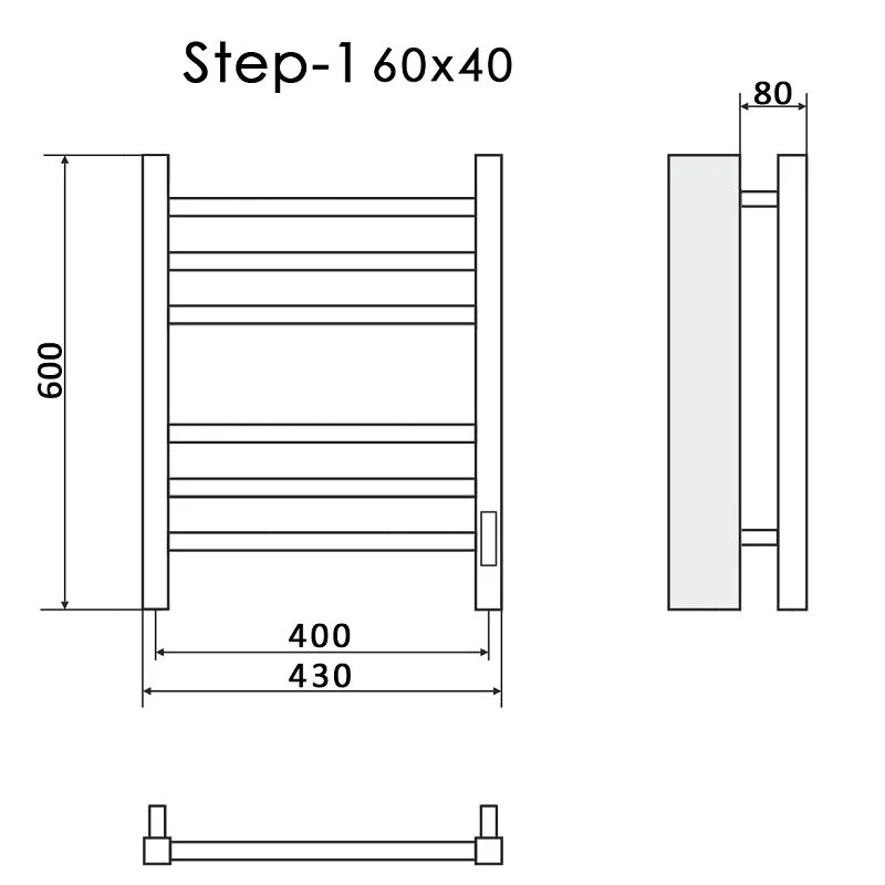 Полотенцесушитель электрический Ника Step-1 STEP-1 60/50 бел мат U белый