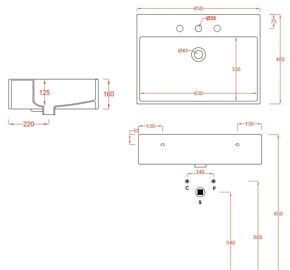 Раковина накладная ArtCeram Quadro QUL003 0100 белый