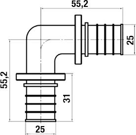 Угольник Stout SFA 0007 25 аксиальный