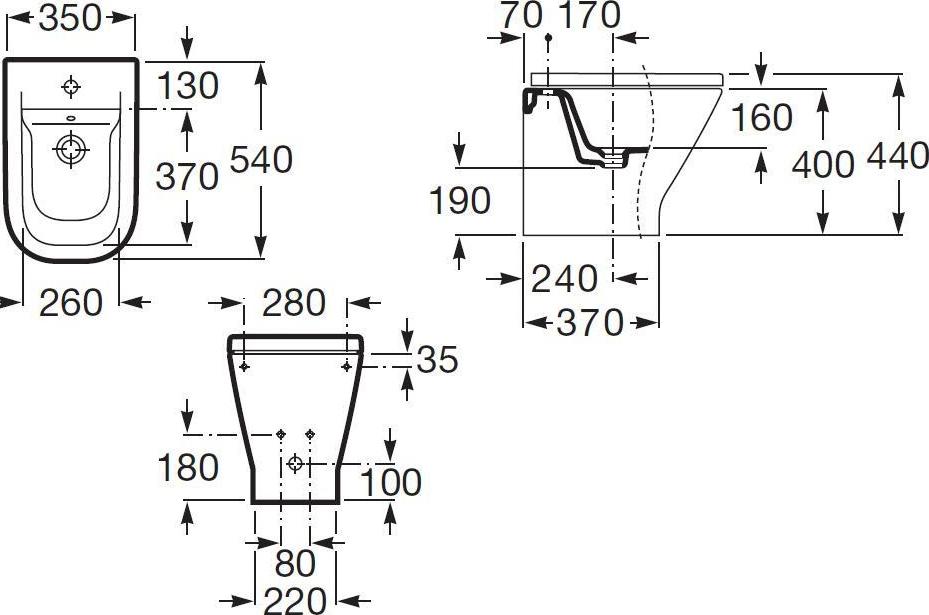 Напольное биде Roca Gap 357477000