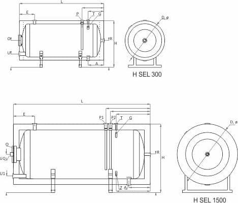 Накопительный водонагреватель Sunsystem SEL 500 09030106205006 500 л серый