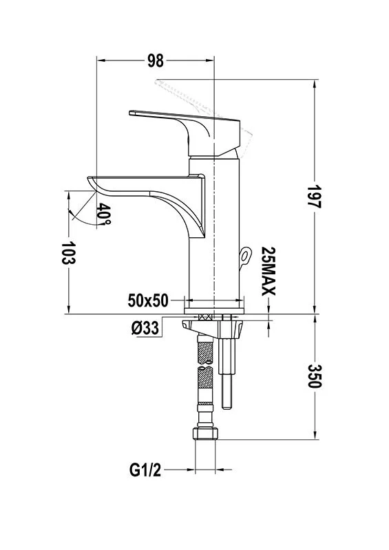 Смеситель для раковины Teka Palma 653311210 хром