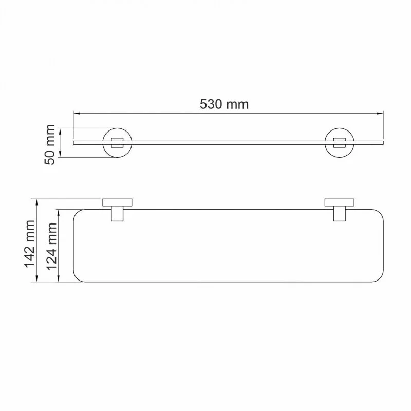 Полка WasserKRAFT Asphe K-77700 K-77724 золото;белый