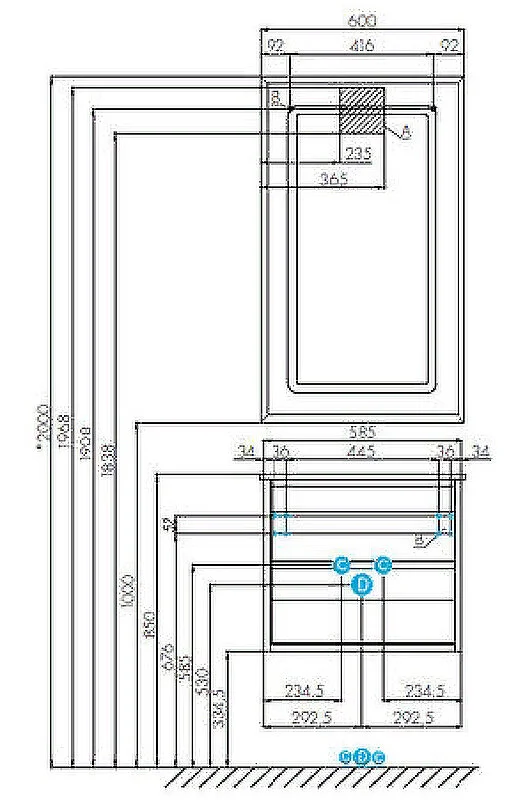 Тумба под раковину Aquaton Римини 1A226601RN950 черный