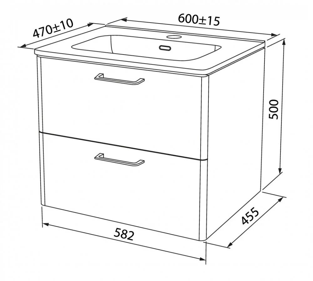 Тумба под раковину Iddis Brick BRI60W0i95 белый