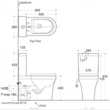 Унитаз-компакт Aquanet Nova-C1 00203338 с бачком BL-101N-TPT-A подвод снизу бачка и тонким сиденьем микролифт