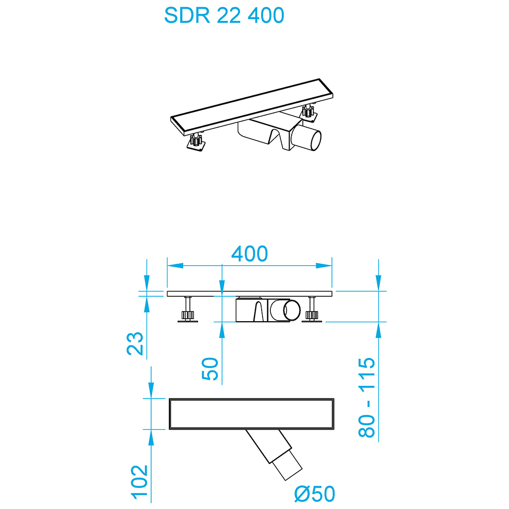 Душевой трап RGW SDR-22B 47212240-04