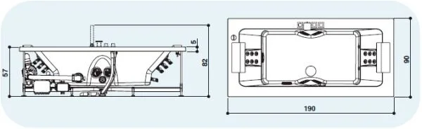 Акриловая ванна Jacuzzi Sharp 9Q43-951A Sx белый