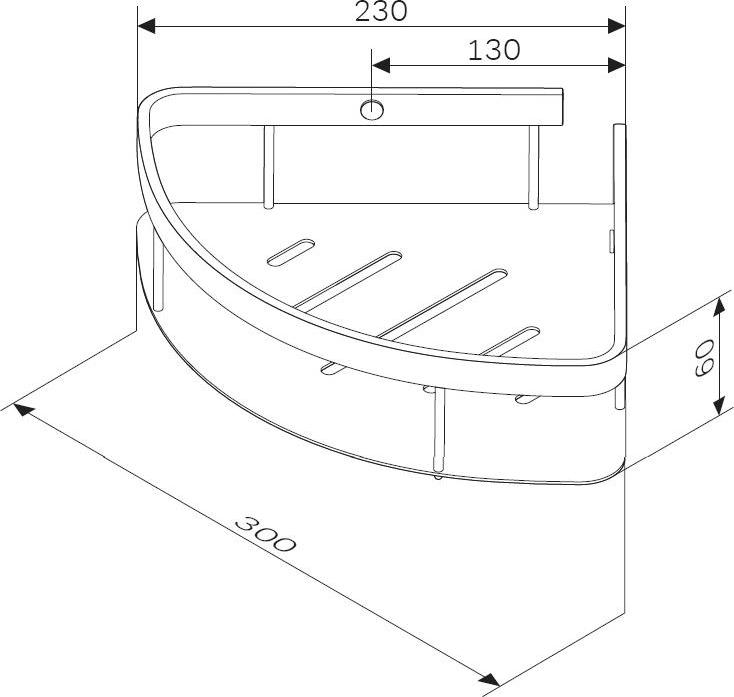 Полка AM.PM Sense L A7454222 угловая двухъярусная, черный