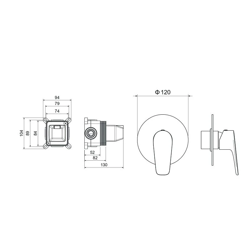 Смеситель Aquatek Бетта AQ1166CR для душа, цвет хром