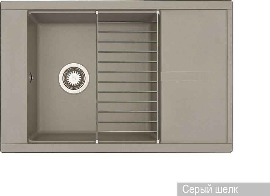 Кухонная мойка Aquaton Делия 78 1A715132DE250, серый