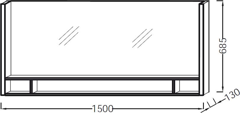 Зеркало 150х68 Jacob Delafon Terrace EB1184-NF 150 см