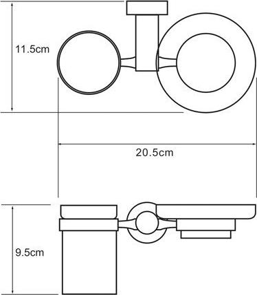 Держатель стакана и мыльницы Wasserkraft Donau 9426