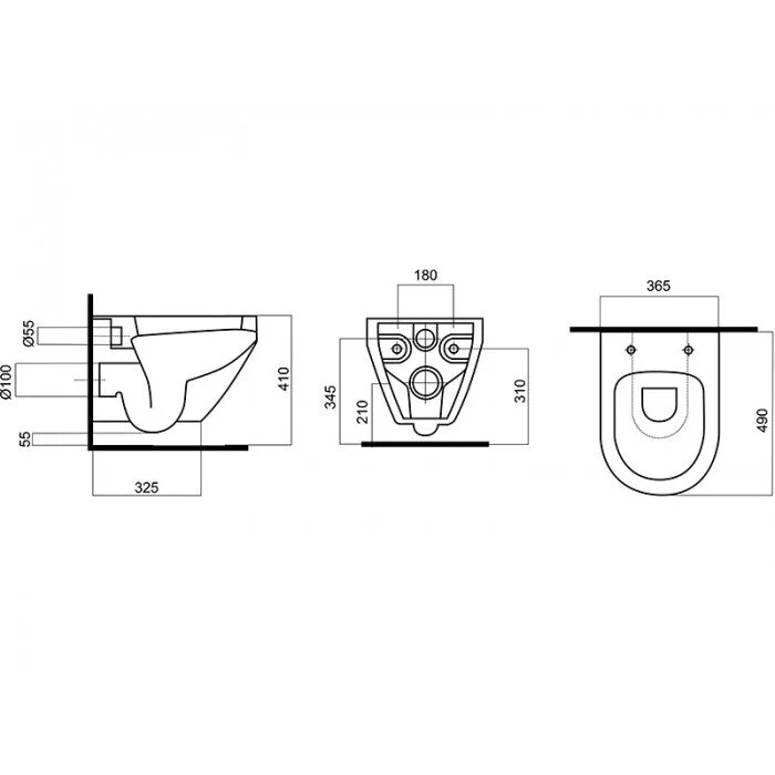 Инсталляция Geberit с безободковым унитазом AM.PM Spirit FlashClean C701700WH, с сиденьем микролифт, комплект 191894