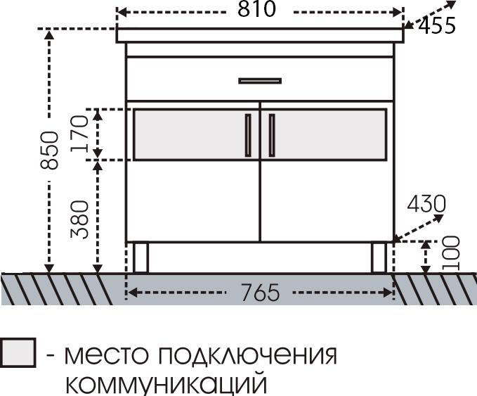 Тумба для комплекта СанТа Дублин 80 с 1 ящиком