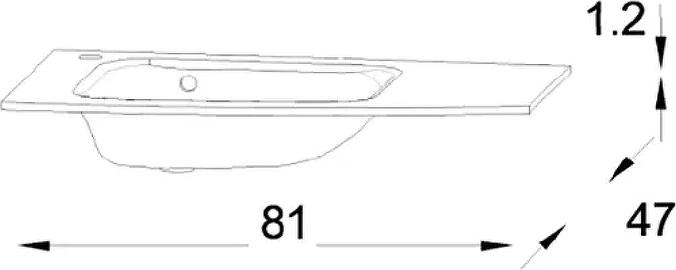 Мебельная раковина Jacob Delafon Nona 80 L EB1884RU-DE1 белая