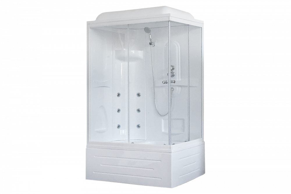 Душевая кабина 120х80 см Royal Bath BP RB8120BP2-T-L стекло прозрачное с гидромассажем