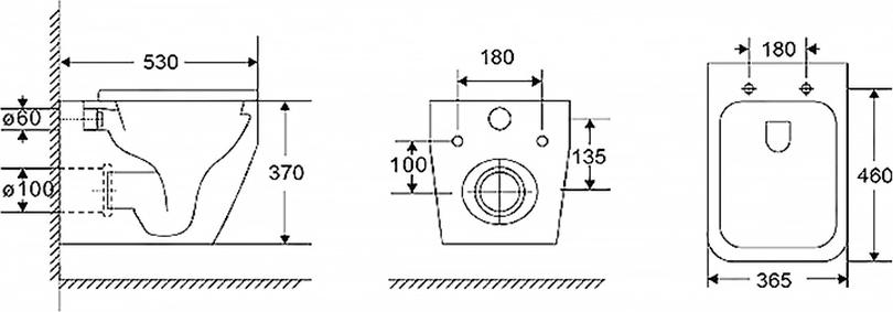 Унитаз подвесной Point Аврора PN41101, белый