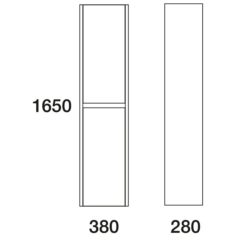 Шкаф-пенал Edelform Constante 3-668-14 белый, черный