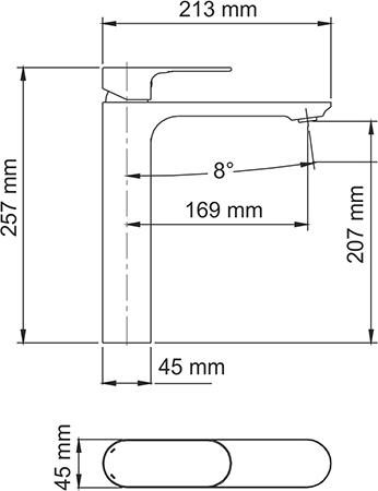 Смеситель Wasserkraft Dinkel 5800 для раковины