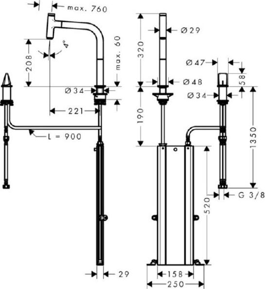 Кухонная мойка с встроенным смесителем Hansgrohe C71-F450-06 43201800