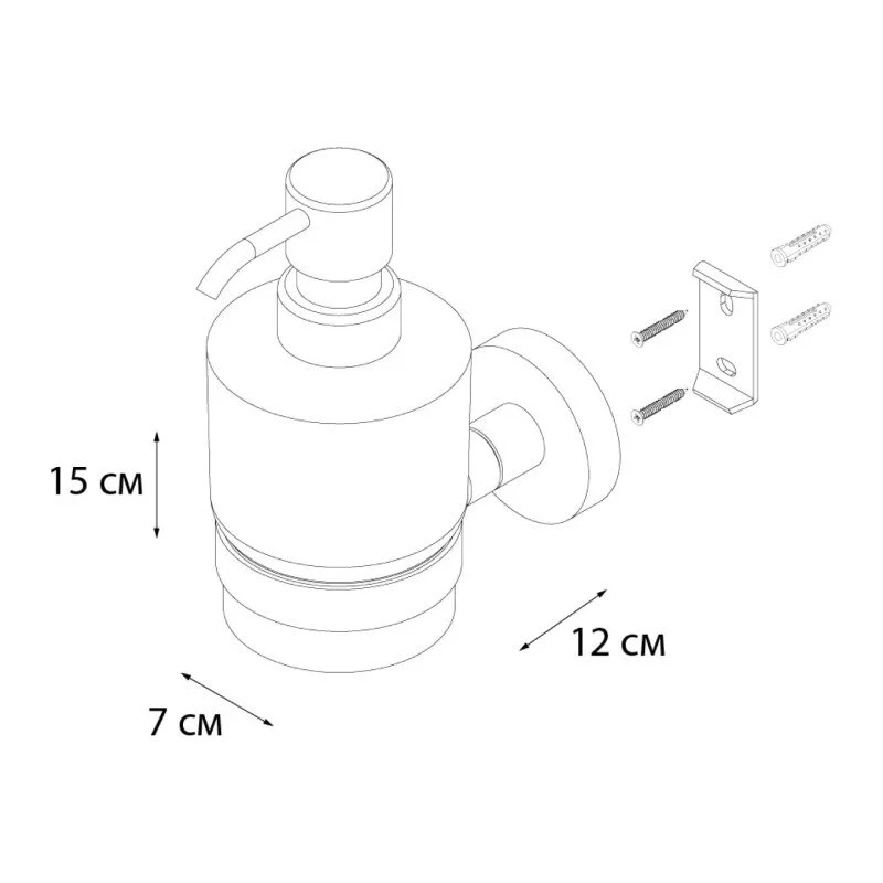 Дозатор для жидкого мыла Fixsen Comfort FX-85012 хром