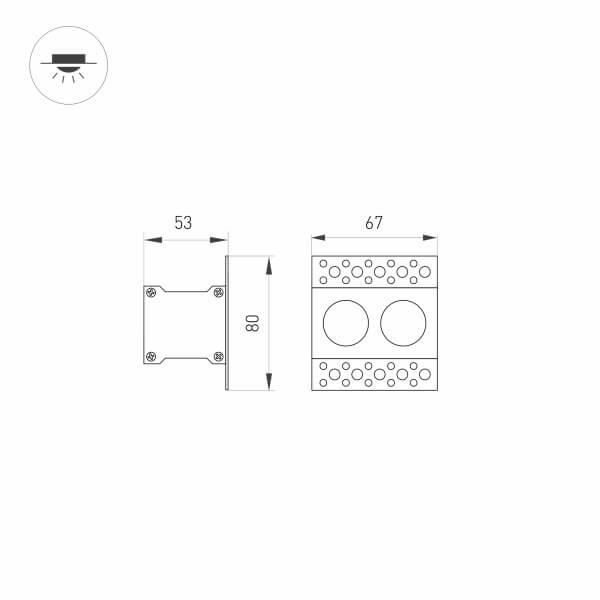 Встраиваемый светодиодный светильник Arlight MS-Orient-Built-Trimless-TC-S38x67-5W Day4000 032228